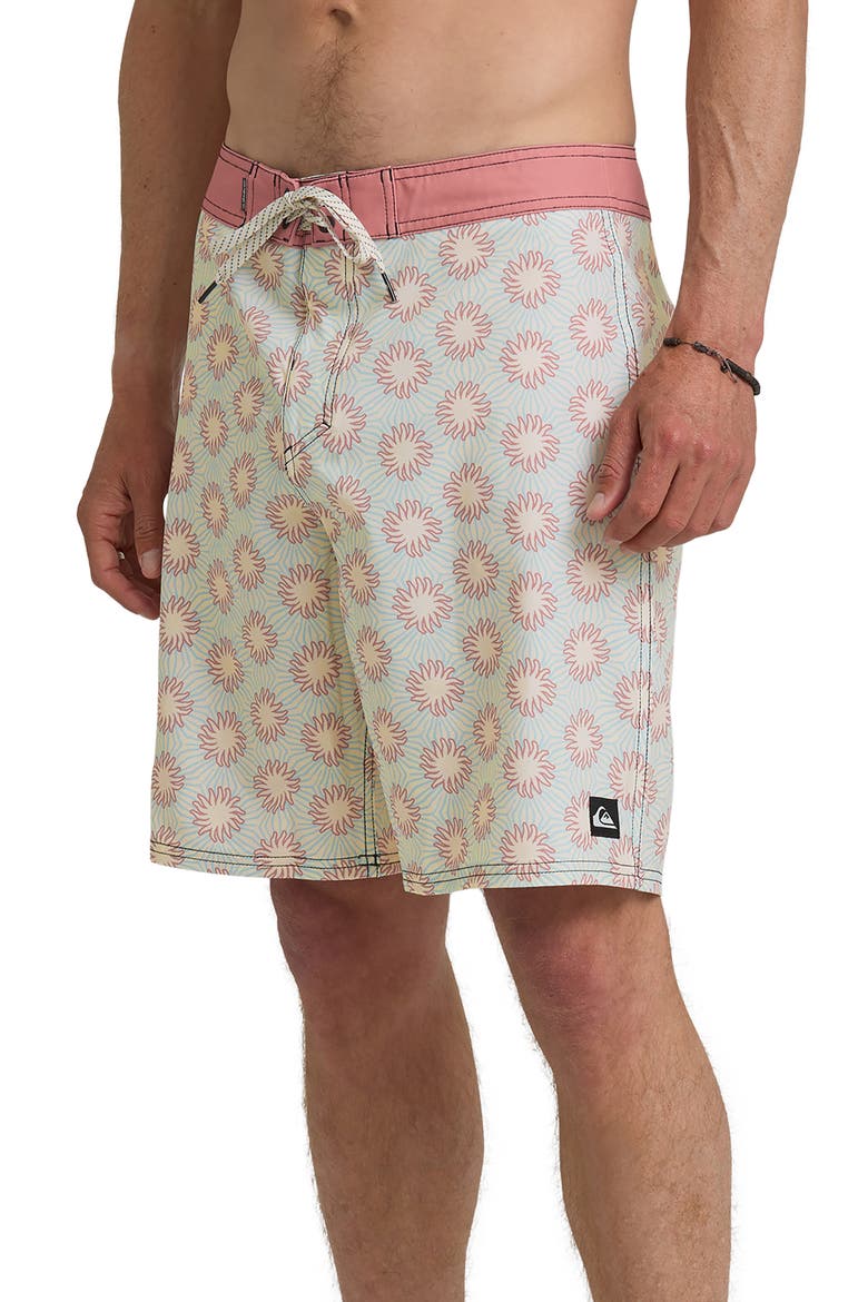 Ocean Mayhem Floral 19" Board Shorts, Alternate, color, BONE WHITE