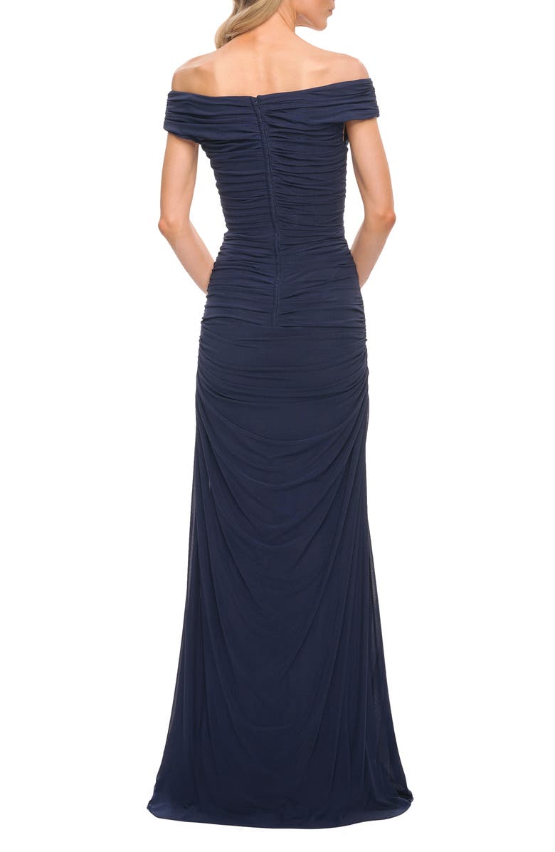 Off Shoulder Embroidered Lace Trumpet Gown main image 0