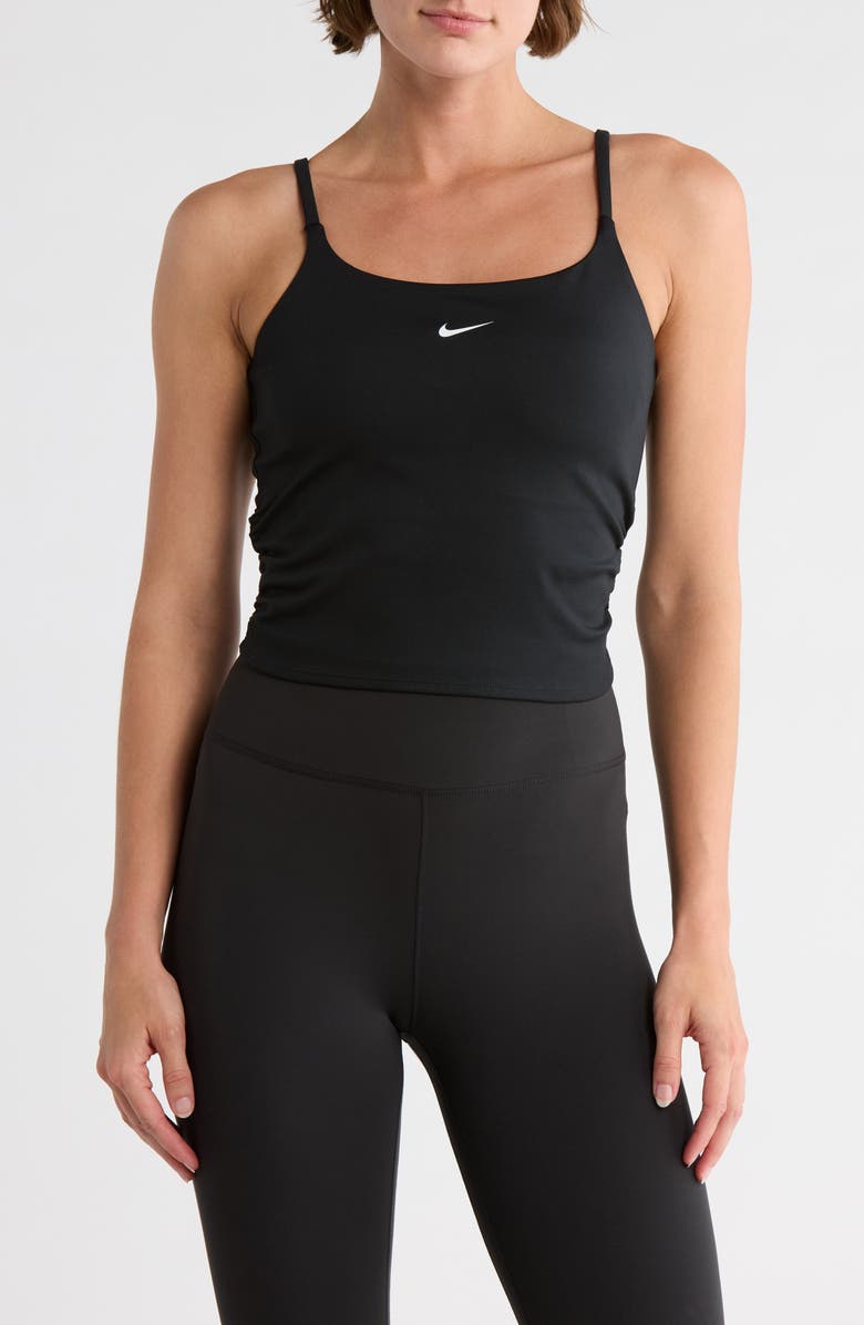 Nike One Dri-FIT Camisole, Main, color, Black/ White