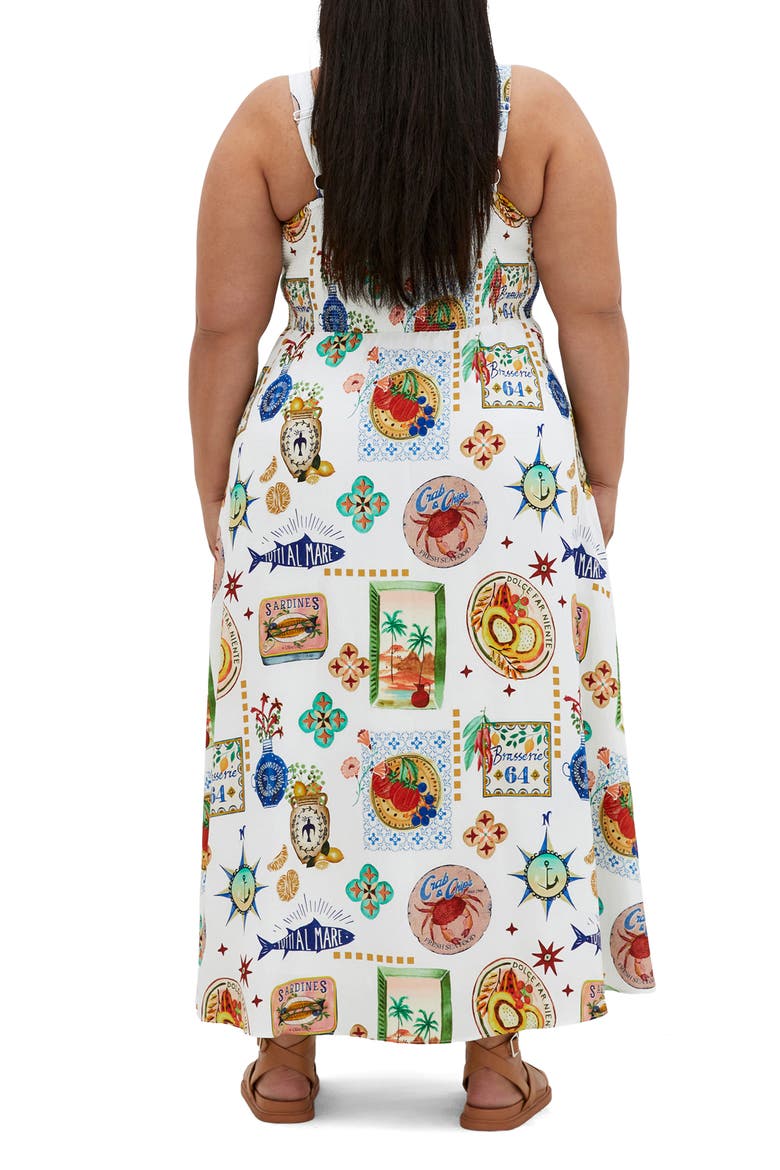 Capria Print Sleeveless Maxi Dress, Alternate, color, CAPRI