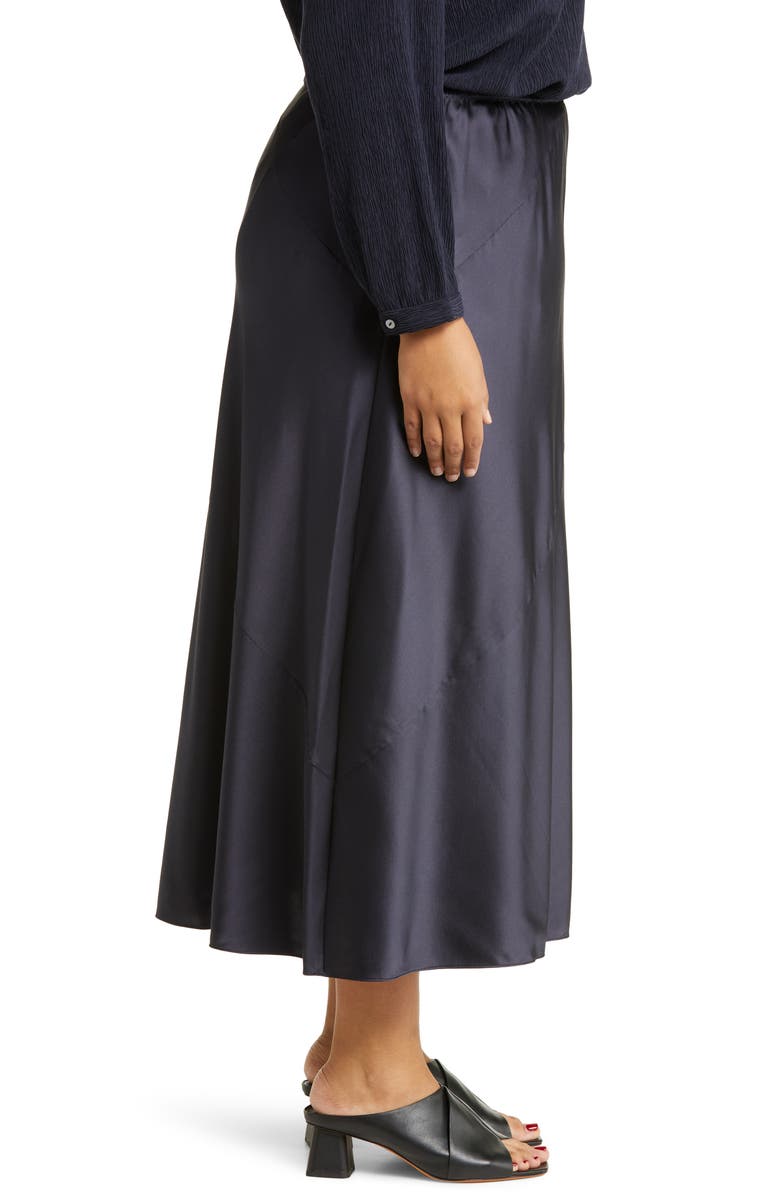 Eileen Fisher Bias Cut Stretch Silk Charmeuse Maxi Skirt, Alternate, color,