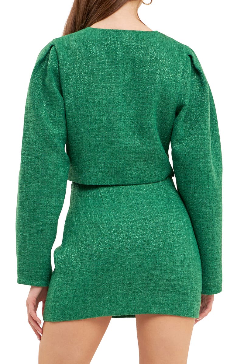 Endless Rose Tweed Blazer, Alternate, color, Green