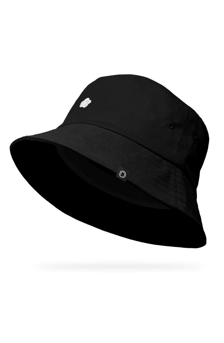 Dalix Womens Lil Flower Cotton Bucket Hat, Alternate, color, Black