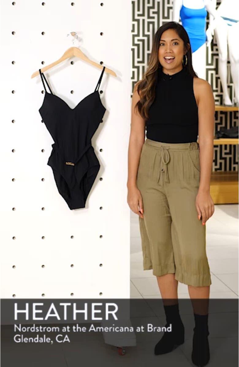 Belted One-Piece Swimsuit, sales video thumbnail