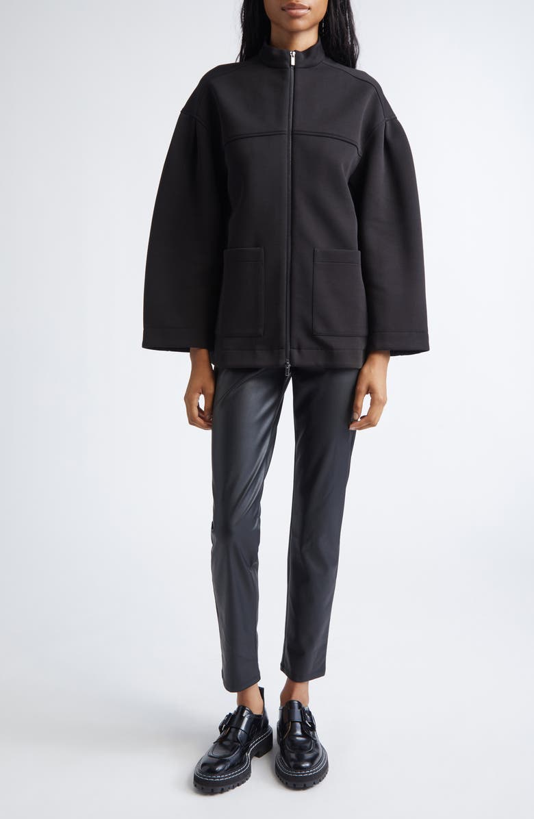 MM by Max Mara Cadice Cotton Blend Jacket, Alternate, color, Black