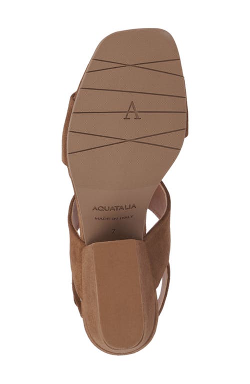 Aquatalia Rayma Water Repellent Slingback Sandal In Champagne