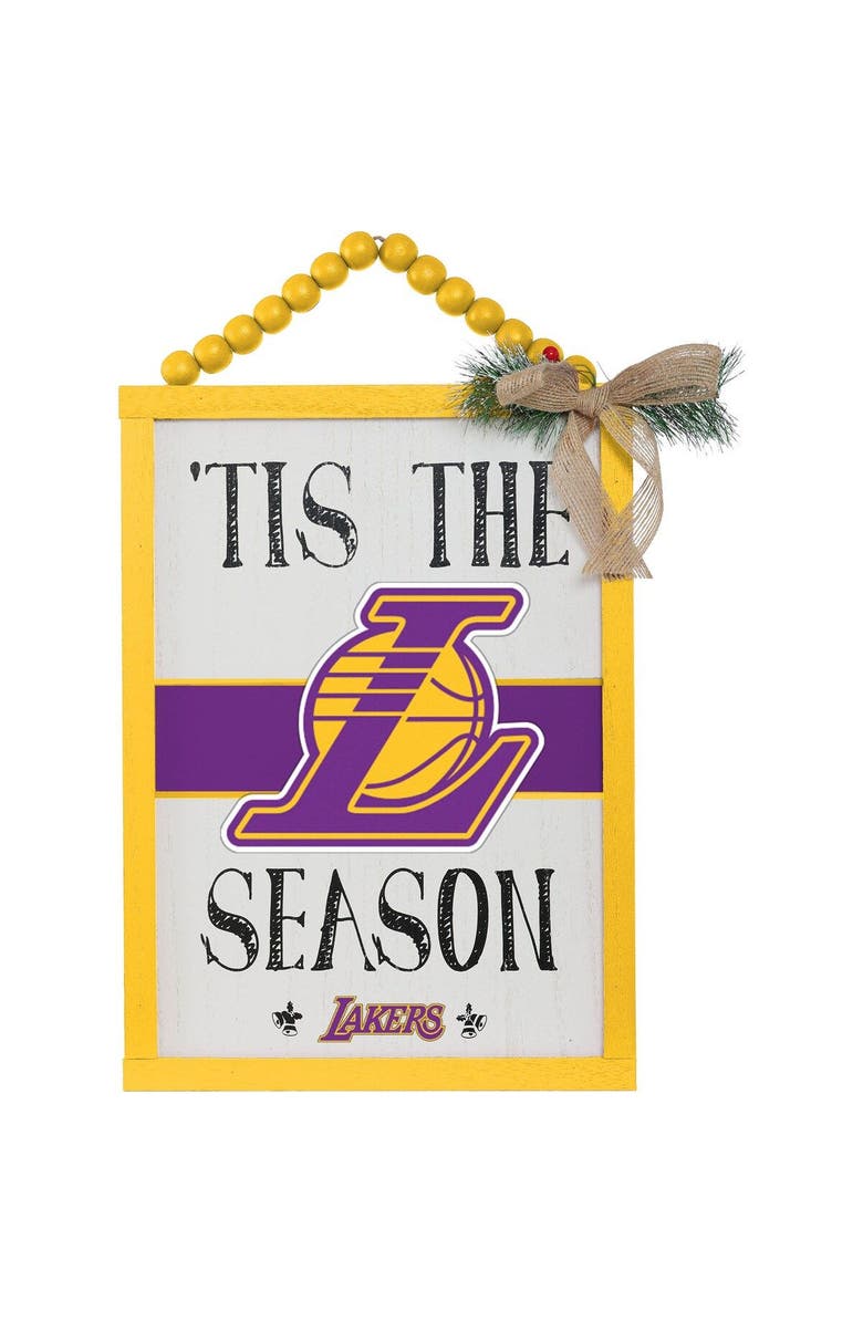 FOCO Los Angeles Lakers 'Tis the Season Sign, Main, color,