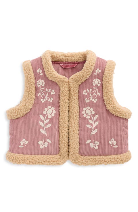 Kids' Embroidered Corduroy Gilet