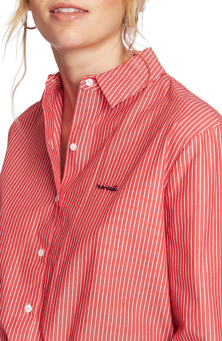 Court & Rowe Preppy Embroidered Stripe Shirt, Alternate, color,