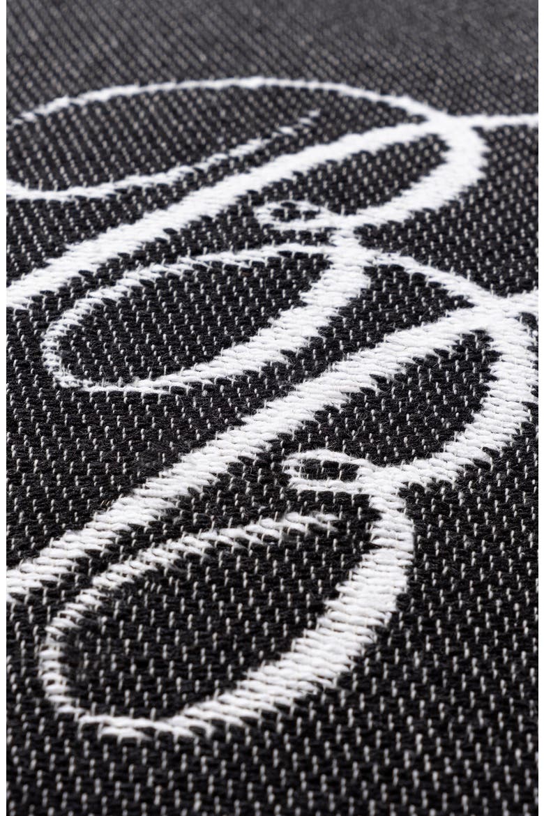 BB Monogram Throw Pillow, Alternate, color, BLACK