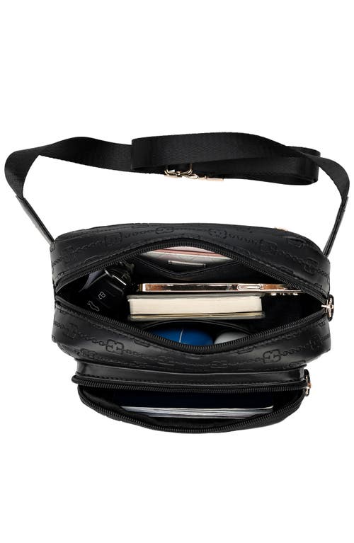 Elle Eleganza 1.6l Vegan Leather Monogram Sling In Black