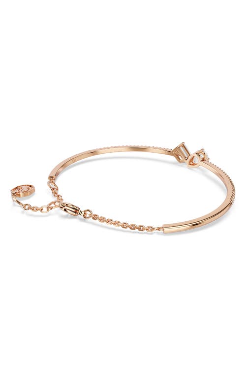 Swarovski Mesmera Rose Gold-tone Plated Mixed Cuts Bangle In Gold