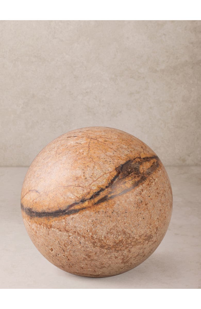 GAURI KOHLI Forest Marble Sphere Object, Main, color, Chestnut Brown