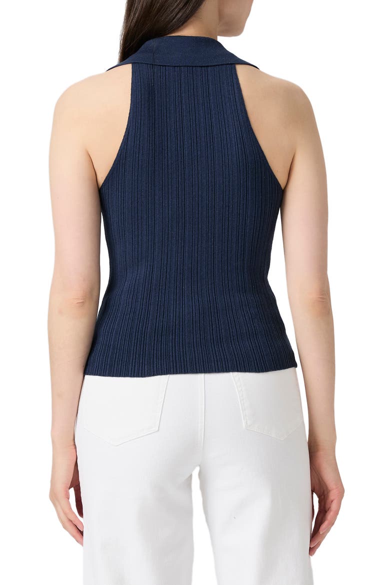 Noella Organic Cotton Blend Rib Sweater Tank, Alternate, color, NAVY