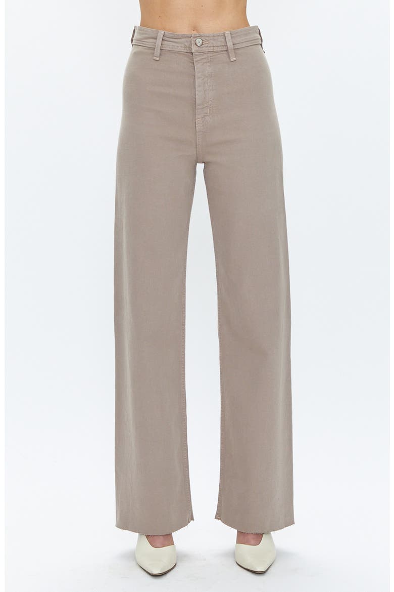 Penny High Waist Raw Hem Wide Leg Jeans, Main, color, BURLOCK