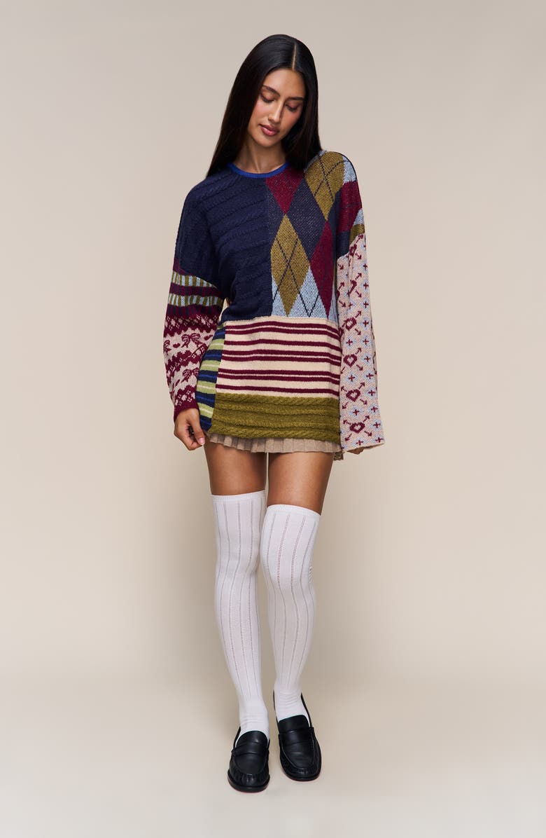 Guizio Zuri Sweater, Main, color, Blue Multi