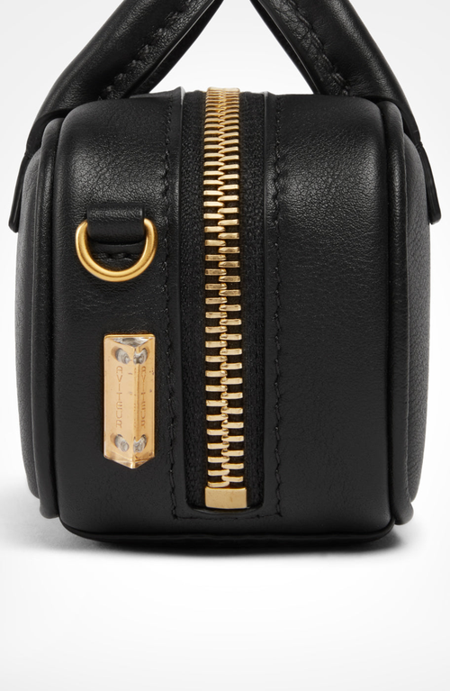 Aviteur Mini Maia Calfskin Bag In Black