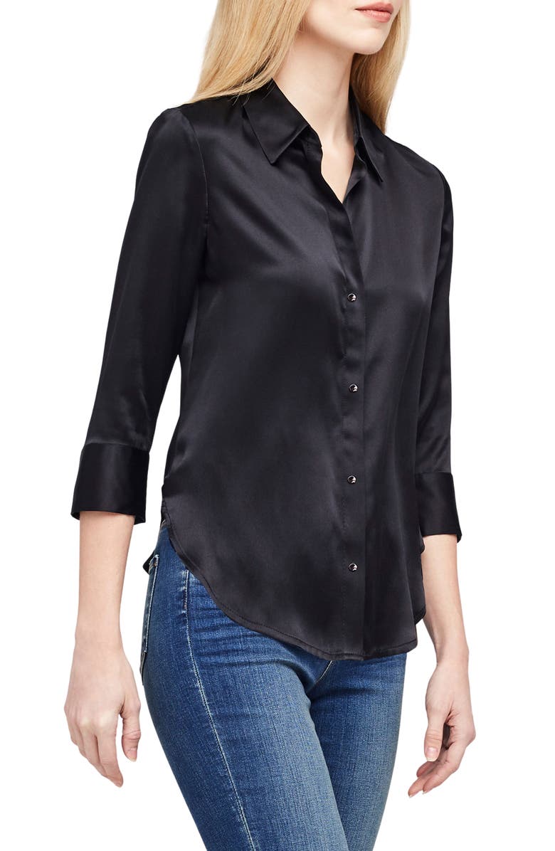 L'AGENCE Dani Silk Charmeuse Blouse, Alternate, color,