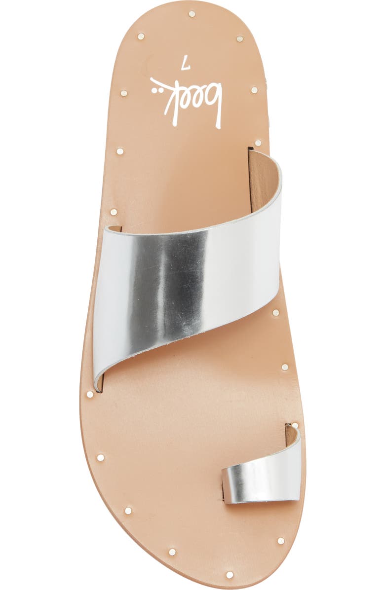 Beek Finch Toe Loop Sandal, Alternate, color, High Shine Silver