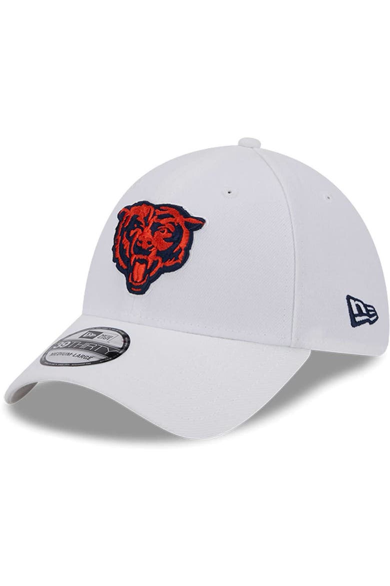 Men's New Era White Chicago Bears Main 39THIRTY Flex Hat, Main, color, White