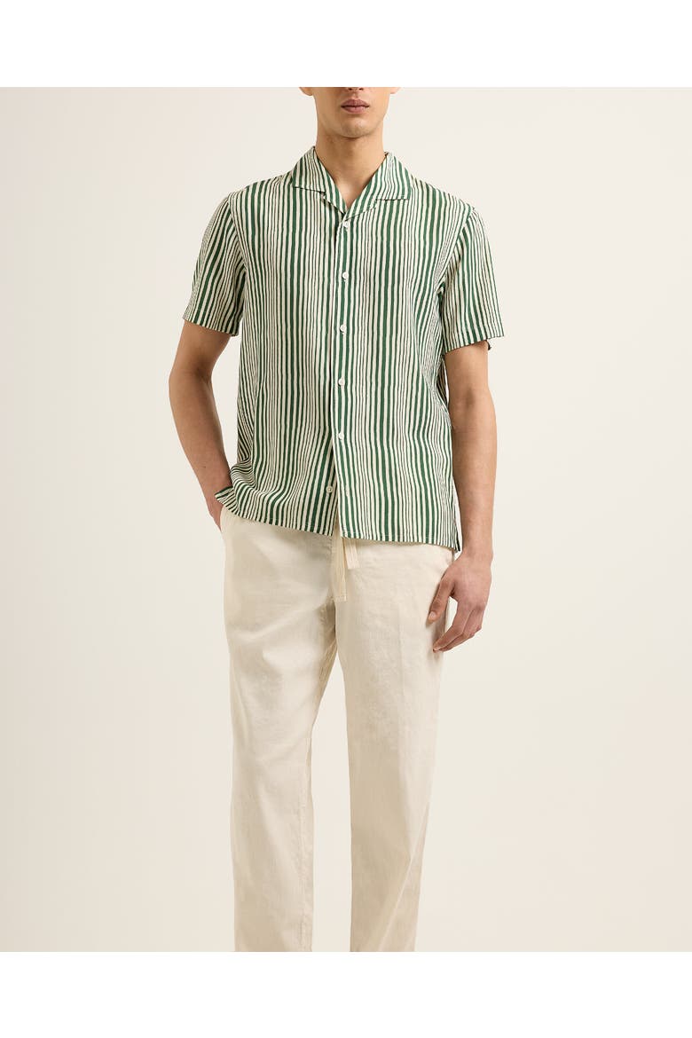Hibbert Stripe Shirt, Main, color, CADDIE GREEN/WHITE