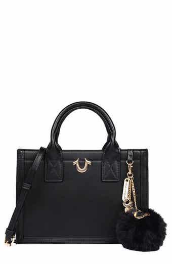 True Religion Pompom Keychain Horseshoe Tote Bag