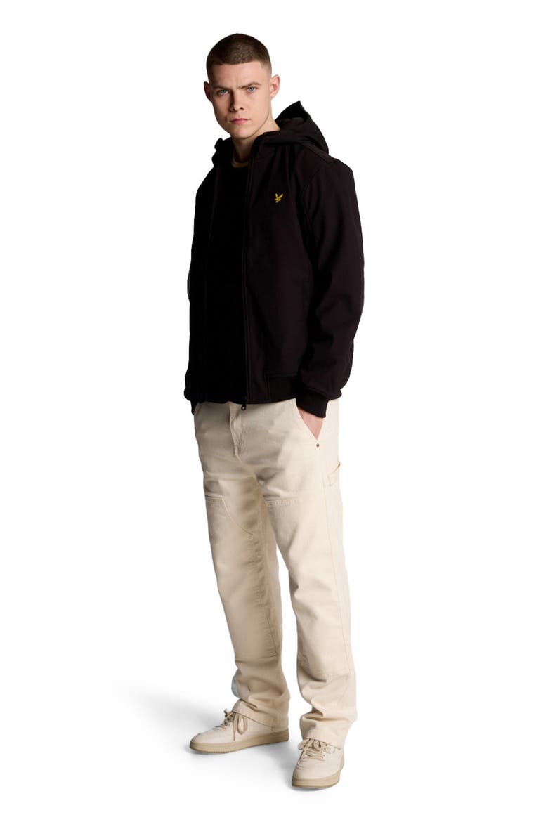 Mesh Back Long Sleeve Softshell Jacket, Main, color, Jet Black
