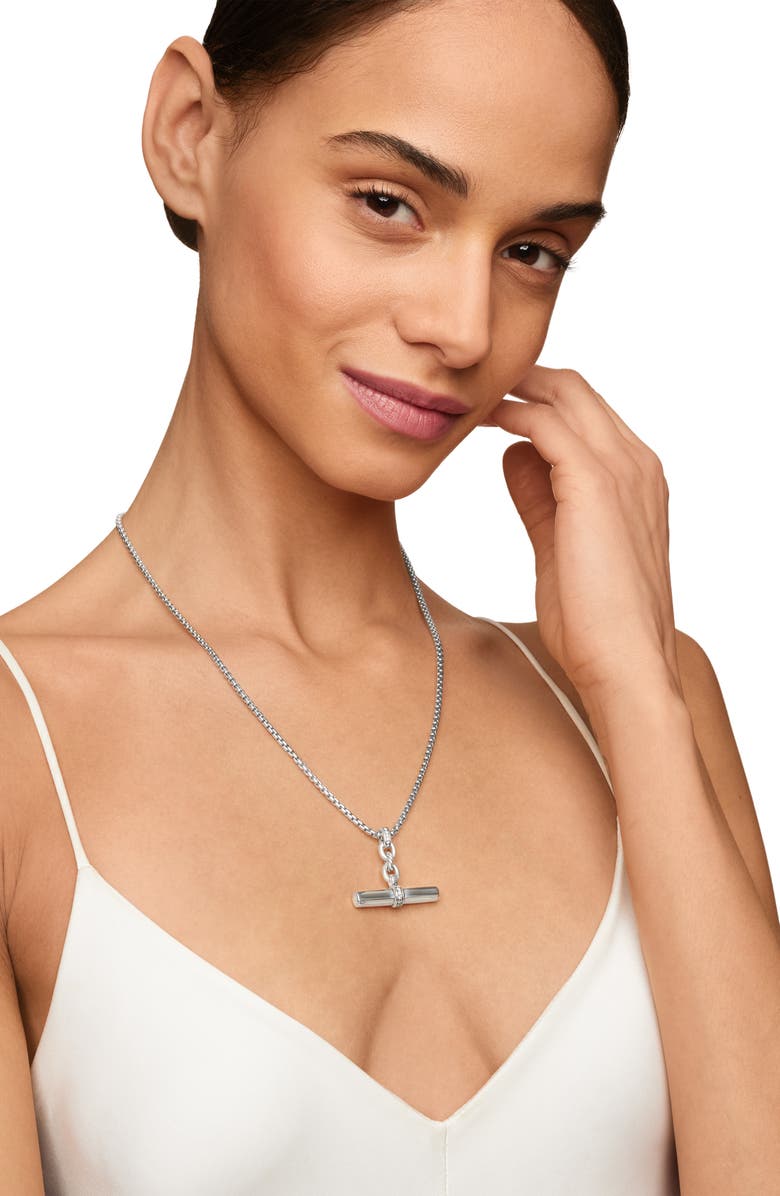 David Yurman Lexington E/W Barrel Pendant, Alternate, color,