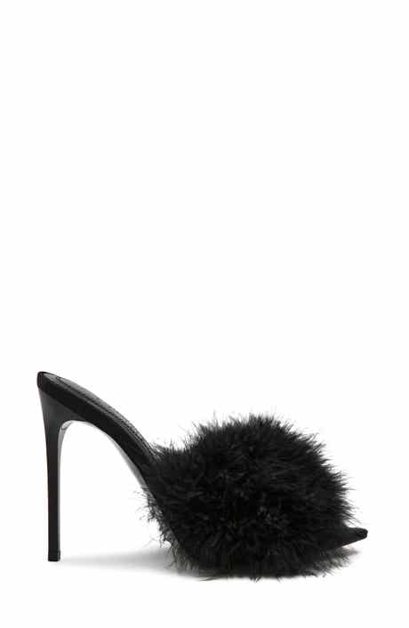 Steve Madden Ashbey Faux Feather Sandal