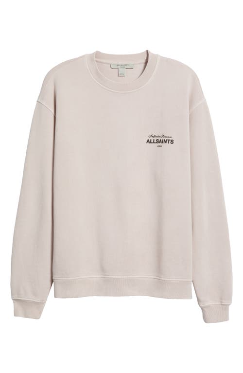 Allsaints Soleil Etta Cotton Graphic Sweatshirt In Lilac Ash Pink