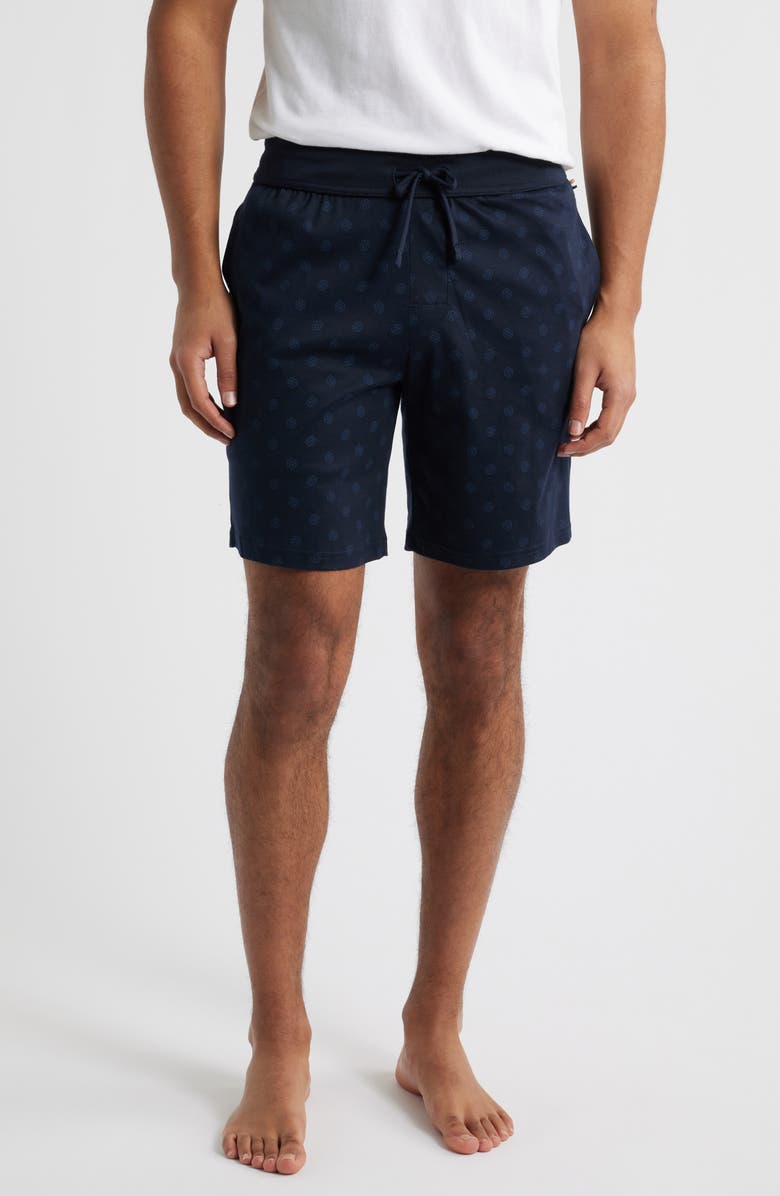 BOSS Relax Cotton Pajama Shorts, Main, color, Dark Blue