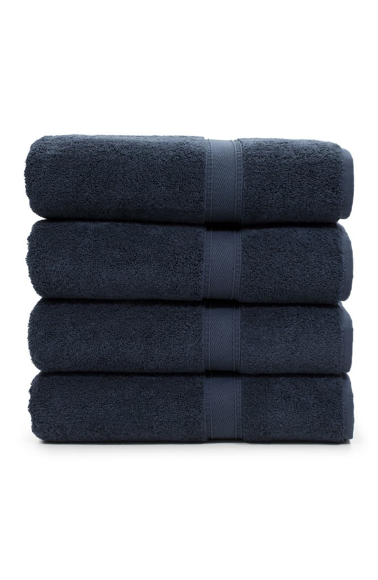 Linum Home Textiles Sinemis Terry Bath Towels - Set of 4 - Navy, Main, color, Navy