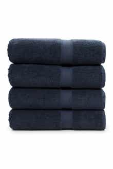 Linum Home Textiles Sinemis Terry Bath Towels - Set of 4 - Navy