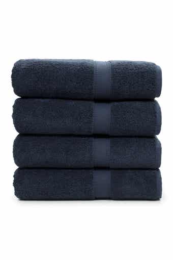 Linum Home Textiles Sinemis Terry Bath Towels - Set of 4 - Navy