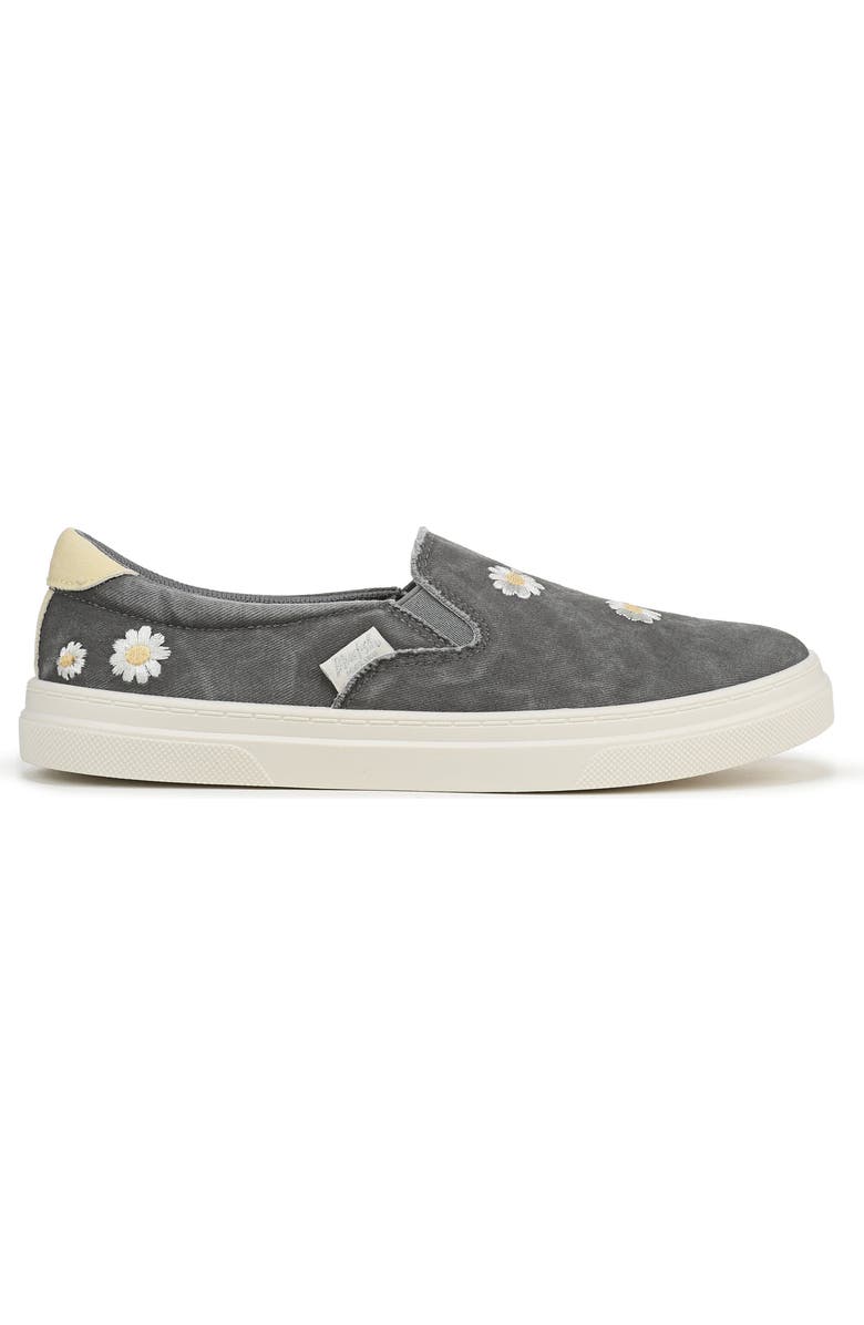 Blowfish Malibu Havasu Embroidered Slip-On Sneaker, Alternate, color, Charcoal Grey Daisy Canvas
