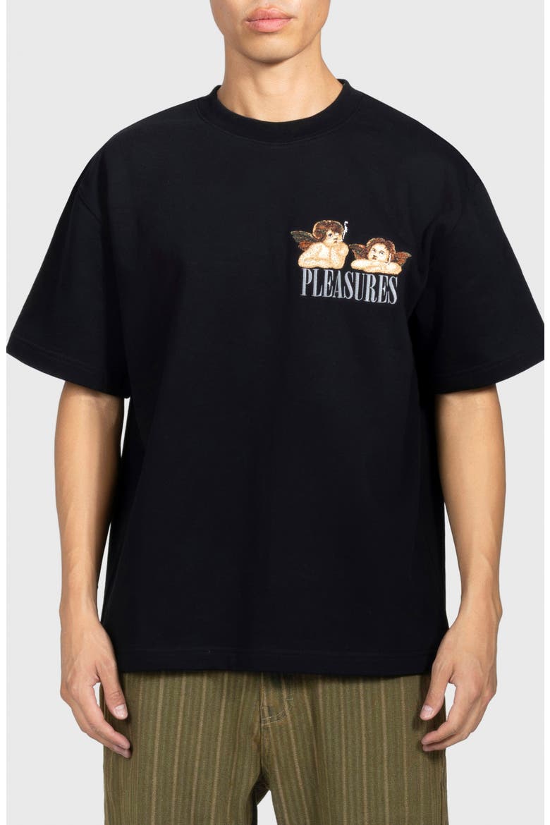Dynamic Oversize Crewneck T-Shirt, Main, color, BLACK