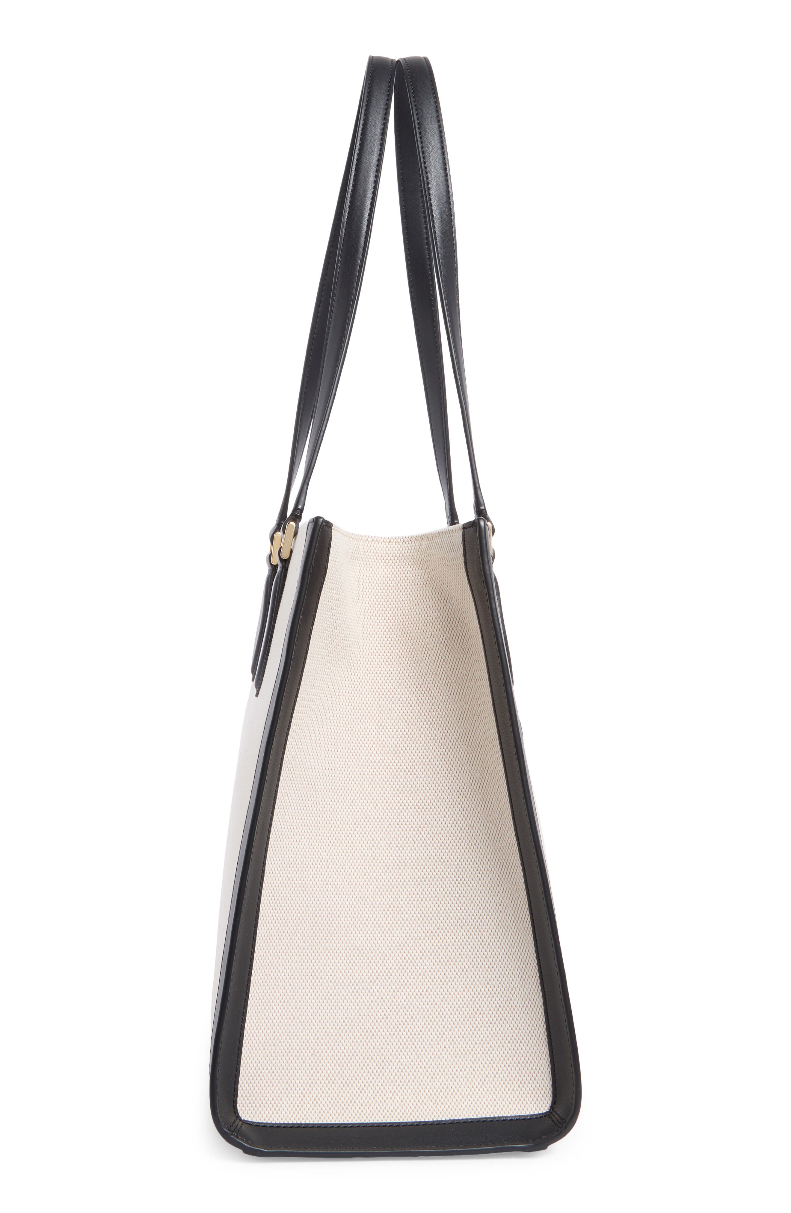 Kate Spade New York ellie large canvas tote bag, Alternate, color, Black Multi