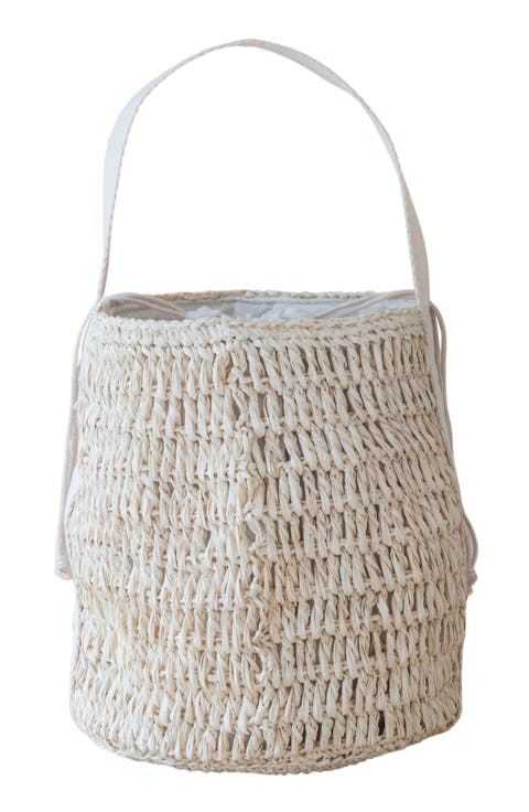 Raffia Bucket Bag