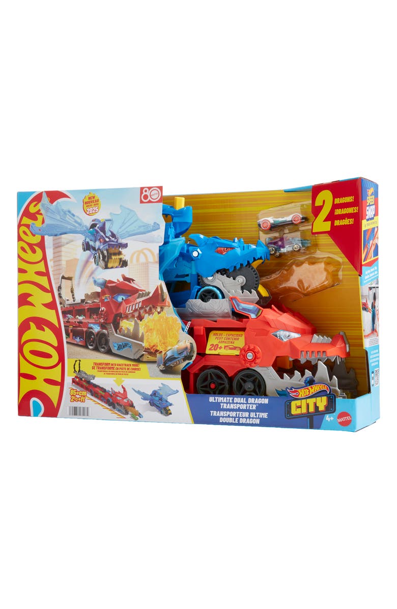 Hot Wheels City Ultimate Dual Dragon Transporter Playset, Alternate, color,