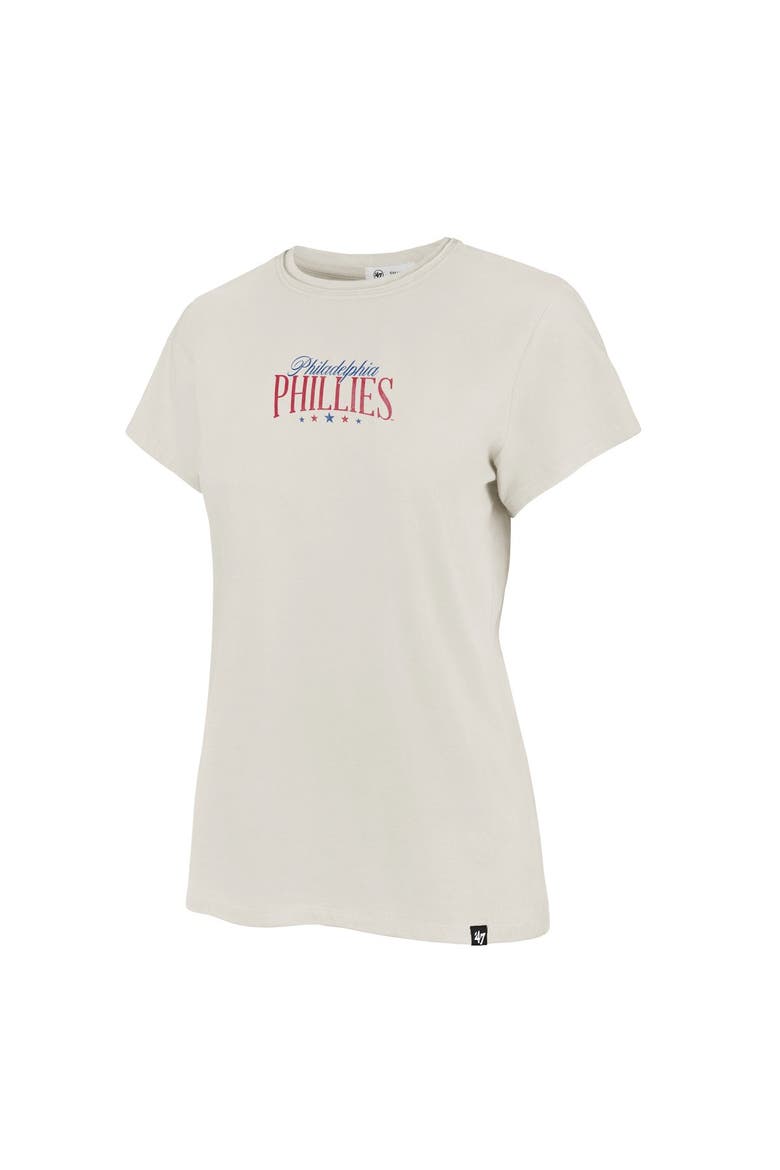 Women's '47 Cream Philadelphia Phillies Bow Burst Frankie T-Shirt, Alternate, color, Cream