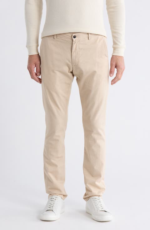 Somerset Flat Front Cotton & Linen Blend Pants (Regular & Big)