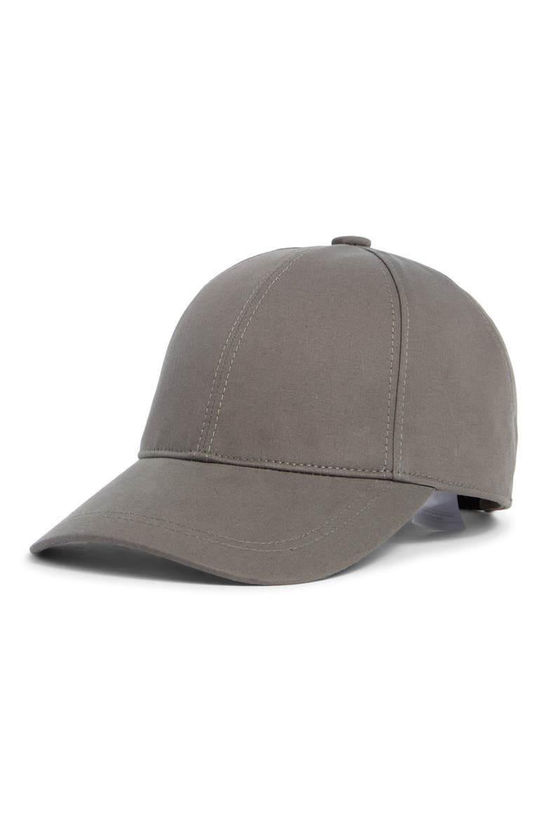 Lux Adjustable 6-Panel Cotton Gabardine Baseball Cap, Main, color, CHARCOAL