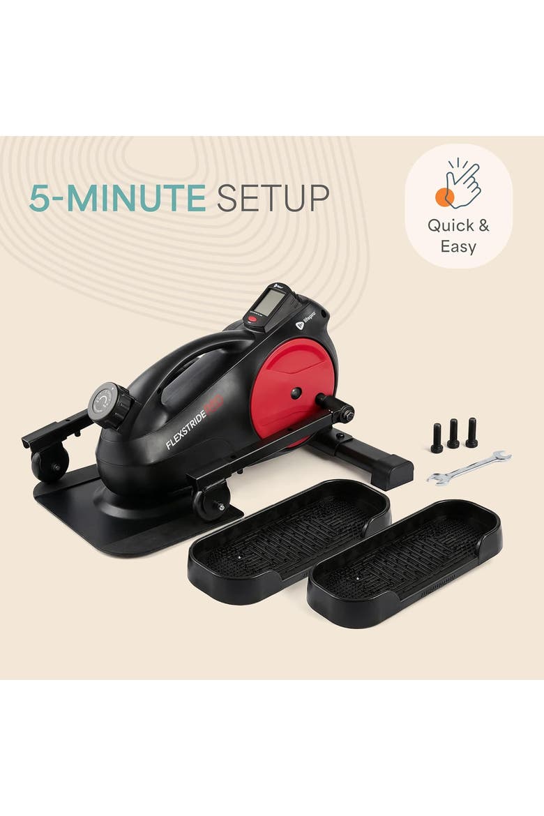 Flex Stride Plus Under Desk Bike Pedal Elliptical Exerciser with Red light, Alternate, color, with Red Light