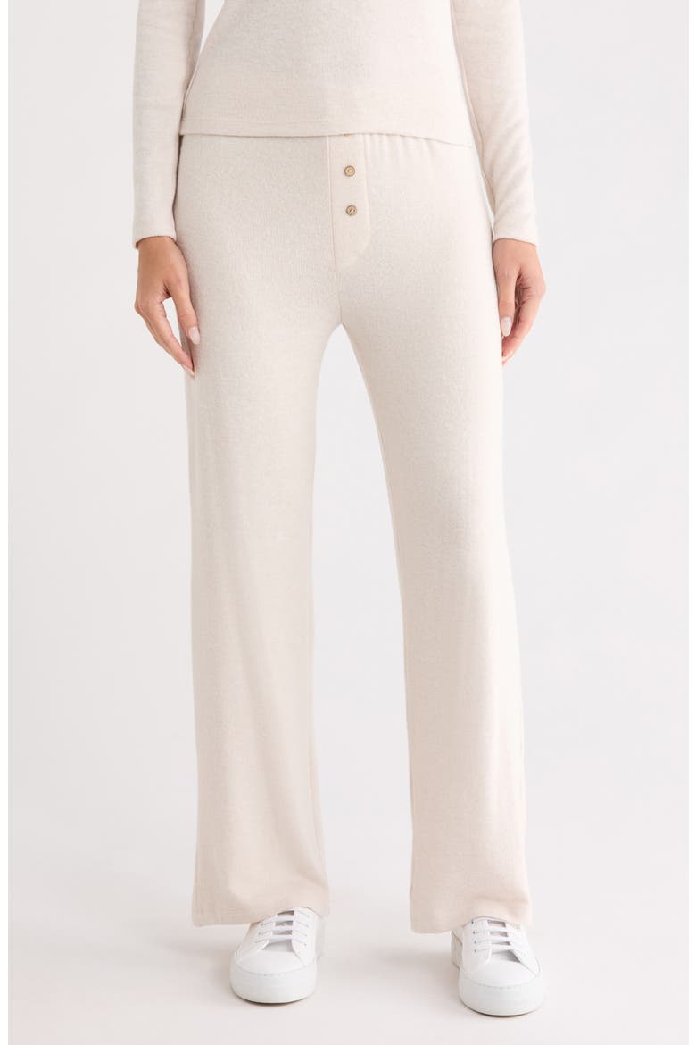 Brushed Knit Pull-On Pants, Main, color, OATMEAL