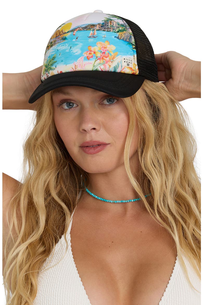 Heritage Mash-Up Trucker Hat, Alternate, color, OCEAN SPRAY