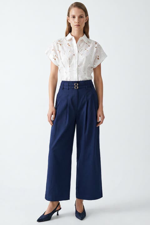 Mckenna Belted High Waisted Pleated Pants