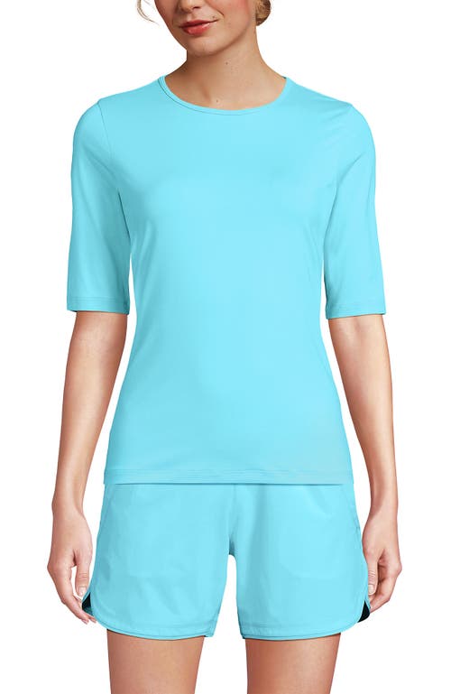 LANDS' END LANDS' END ELBOW SLEEVE RELAXED UPF 50 RASH GUARD 