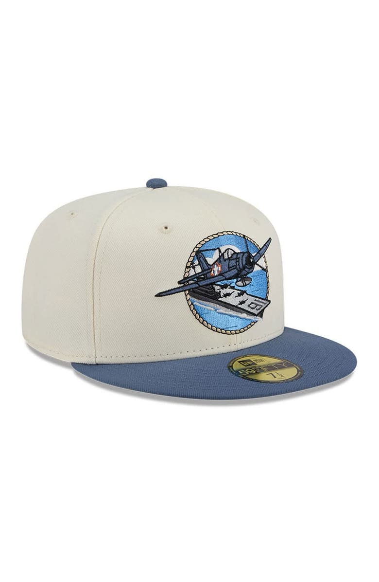 New Era Men's New Era  Cream Corpus Christi Hooks Theme Nights 59FIFTY Fitted Hat, Alternate, color, 