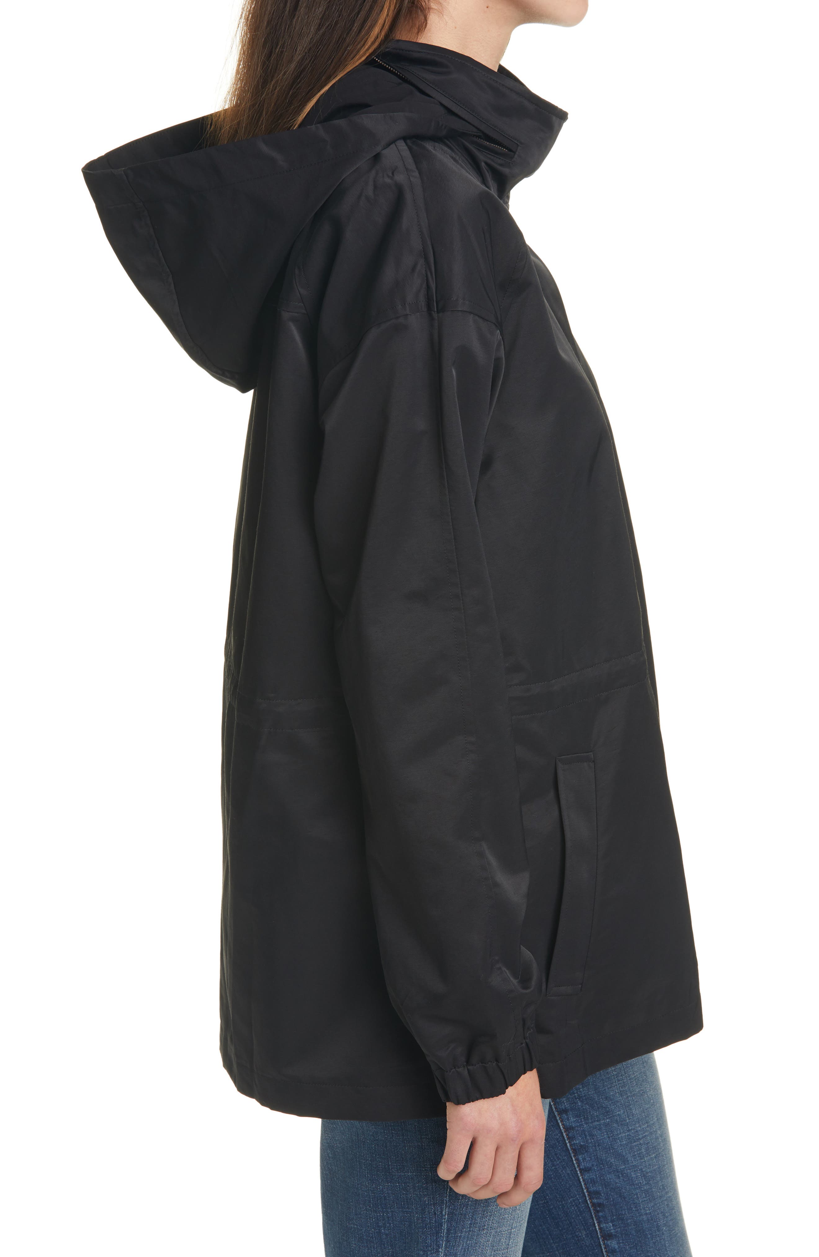 Eileen Fisher Stand Collar Hooded Jacket (Women) | Nordstromrack