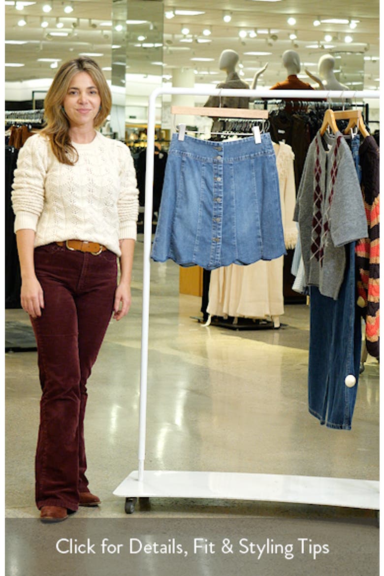 Scalloped Hem Denim Miniskirt video